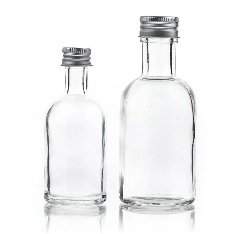 high quality 50ml Mini Empty Glass Wine Bottle Vodka Gin Rum Alcohol Whiskey Bottle Caf Glass Liquor Bottle With screw lid