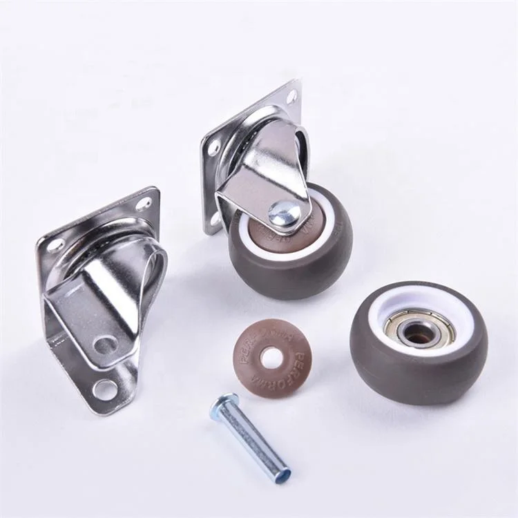 Furniture swivel caster 31mm TPR castor wheel with bearing