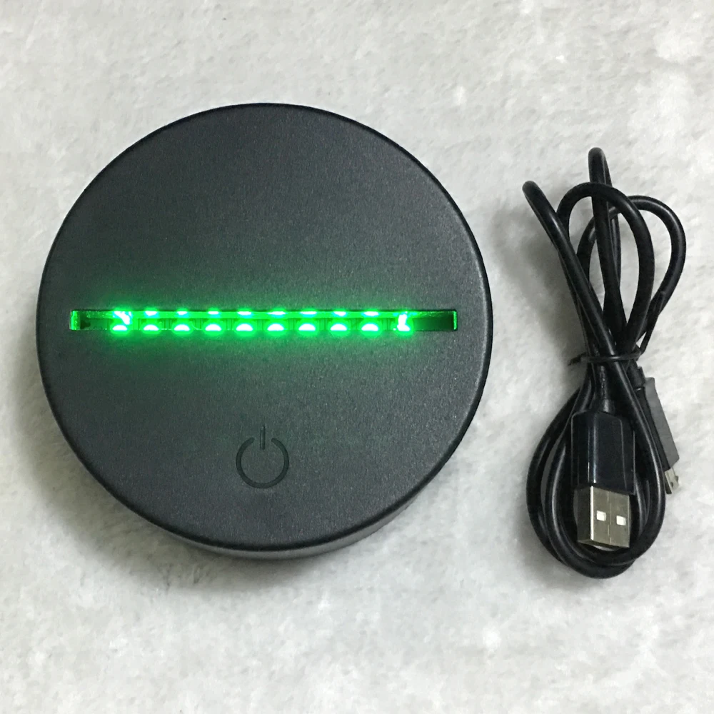 
2020 USB Cable Touch 3d LED Light Holder Lamp Base For 3d LED Night Light Colorful Light Bases Table Decor Holder for deco 
