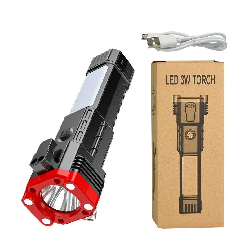 Многофункциональный перезаряжаемый безопасный молоток, магнитный яркий фонарик, Автомобильный аварийный пожарный выключатель окна