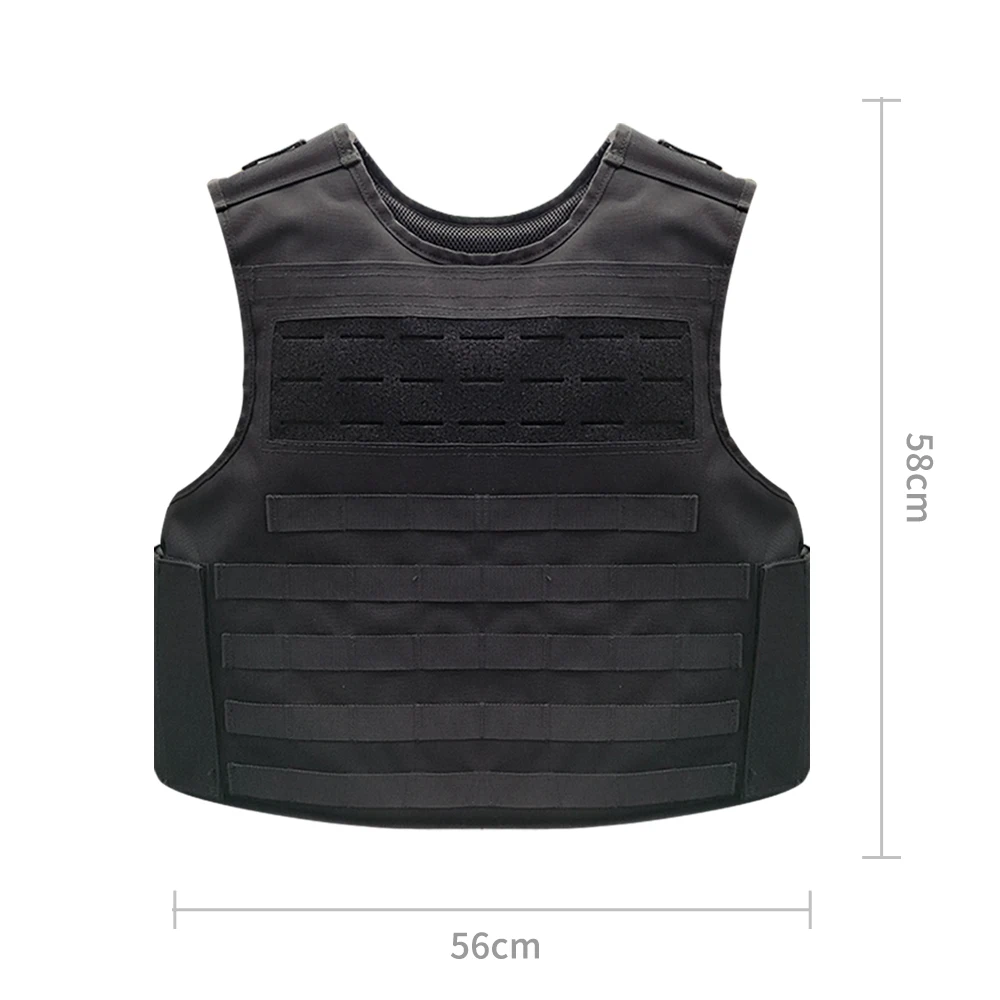 Sturdy Armor Tactical Vest XXXL Personal Protection Adjustable Cummerbunds Combat Security Black Plate Carrier For Men Training