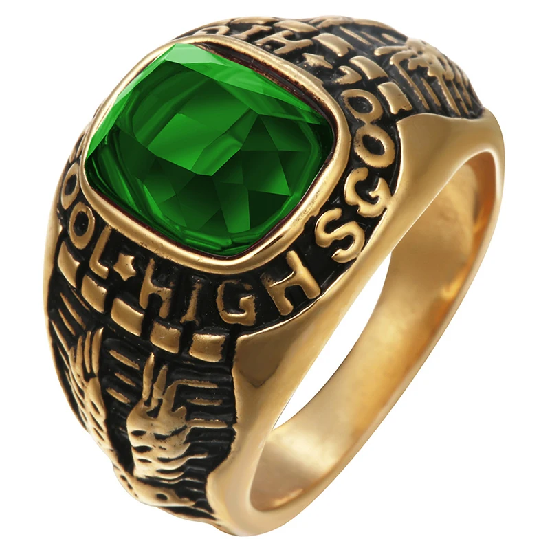 Solid Gold Class Graduation Ring