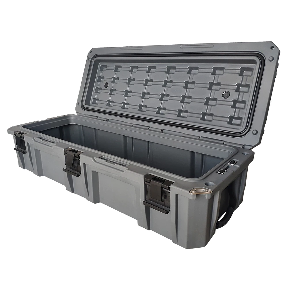 Пластиковый ящик для инструментов 110 л с защелкой, багажник на крышу автомобиля SUV для кемпинга