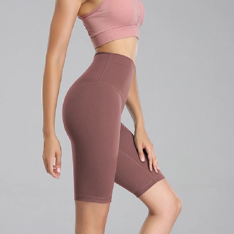 Hygieia Women Summer Gym Running Sweat Biker Shorts Plus Size Fitness High Waist Yoga Cycling Shorts Women