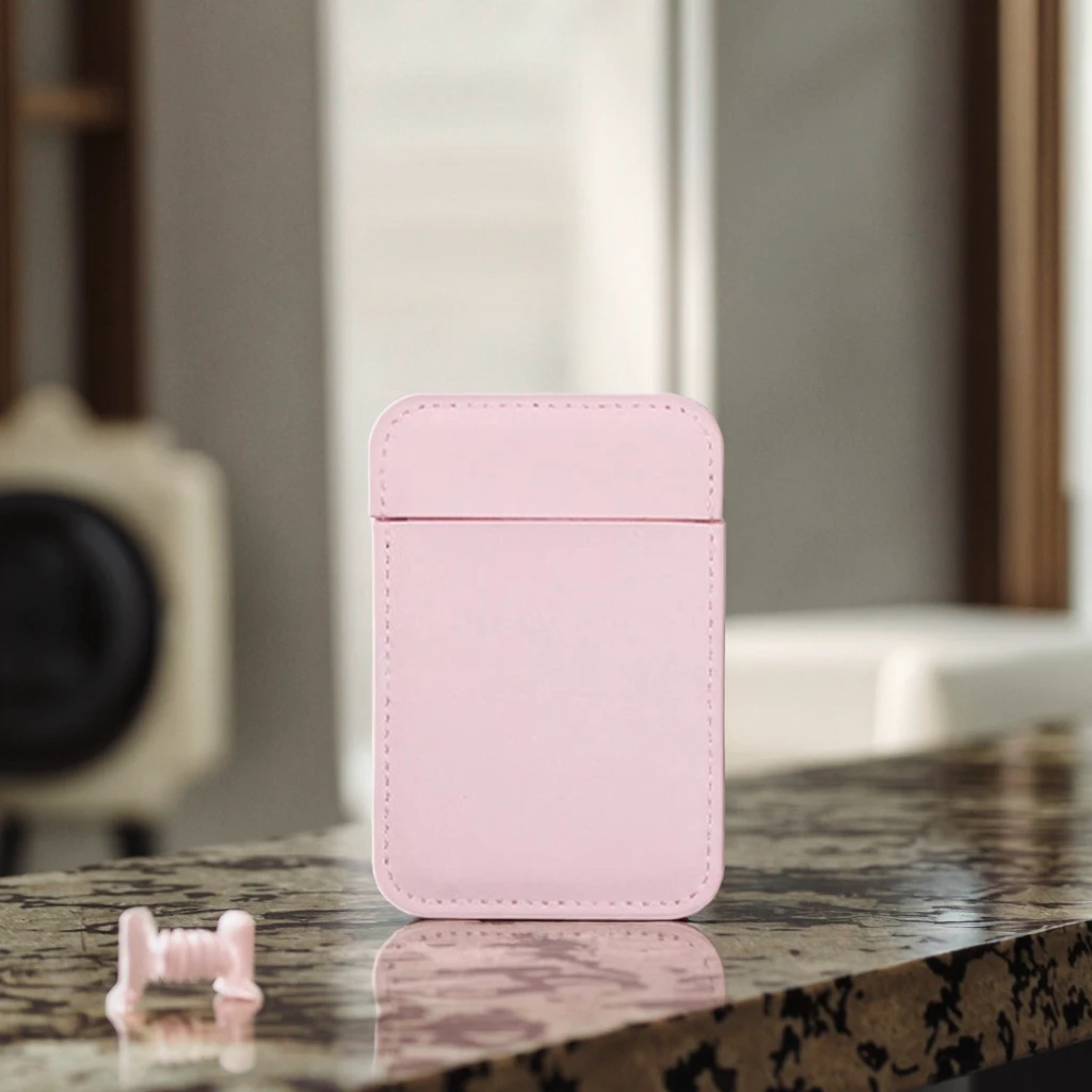 Портативное квадратное зеркало из нержавеющей стали персонализированное маленькое карманное искусственной кожи с функцией мини-путешествий