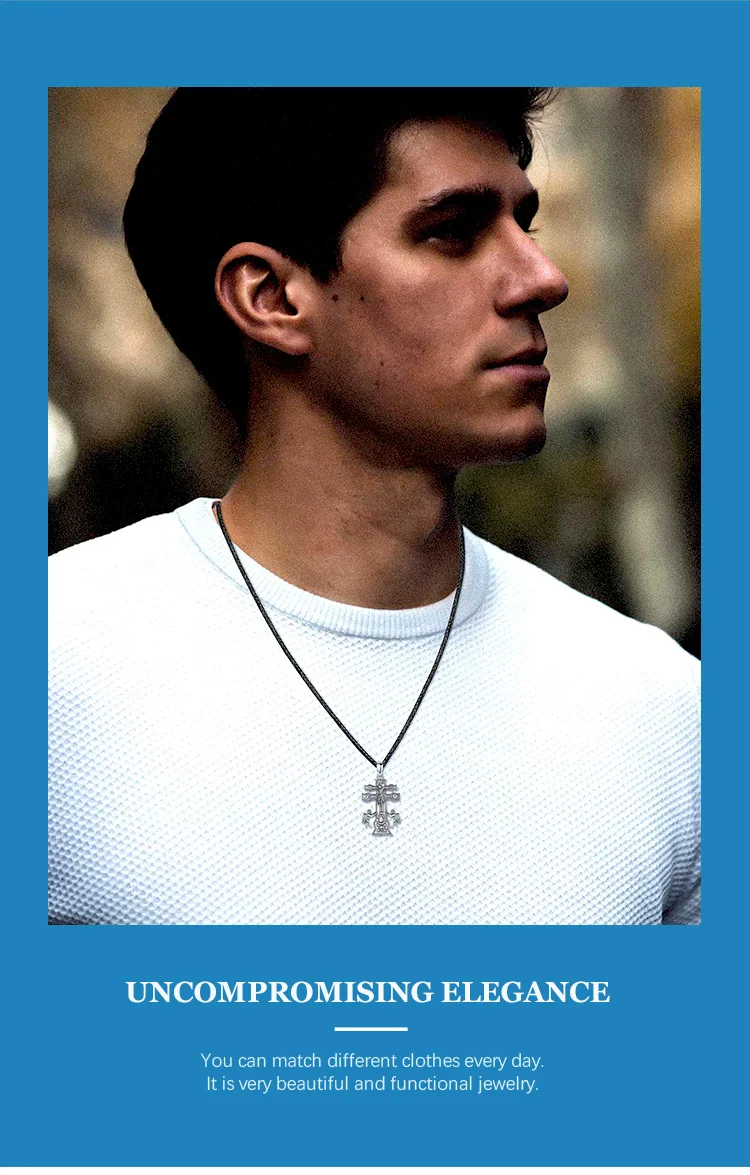 Merryshine 925 Sterling silver jewelry 18k gold egyptian christian jesus ankh cross vermeil gold jewelry