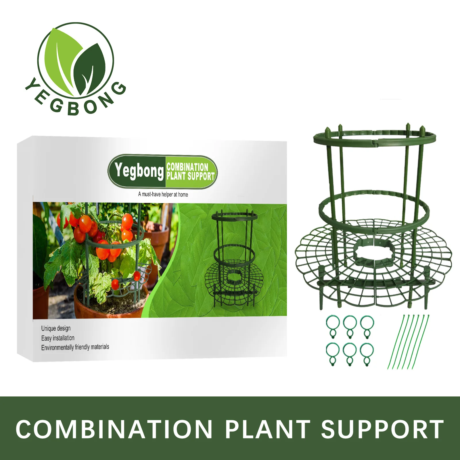 YEGBONG Strawberry Stand Frame Holder Balcony Planting Rack Fruit Support Plant Flower Climbing Vine Pillar Gardening Stand