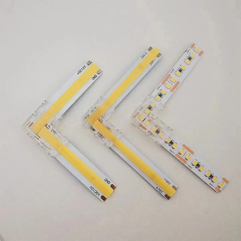 4 контакта L разъем прозрачный угловой для RGB COB светодиодные полосы