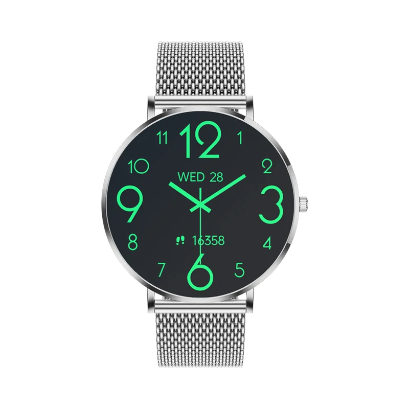Smart Watch 1.32-Inch AMOLED Screen Smart Watch Stainless Steel Body 6.8mm Ultra-Thin Fitness Tracker BT Calling Women Watch