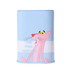TOPSTHINK Children Pink Panther kids return gifts kawaii portable tin piggy bank