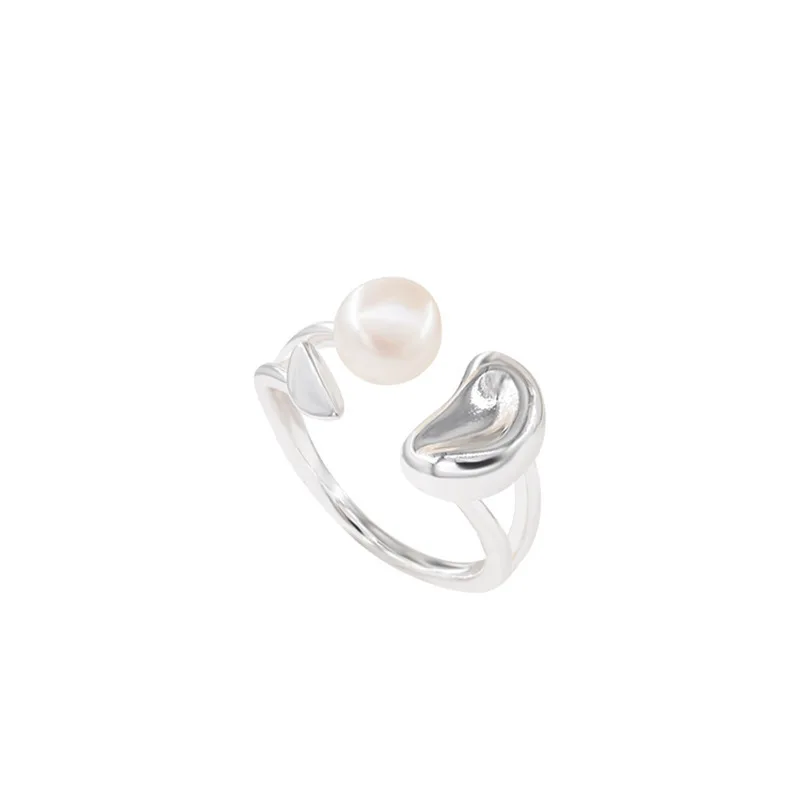 High Quality Elegant Vintage Style 925 silver Plated Pearl copper Rings for Women Tarnish Free Jewelry