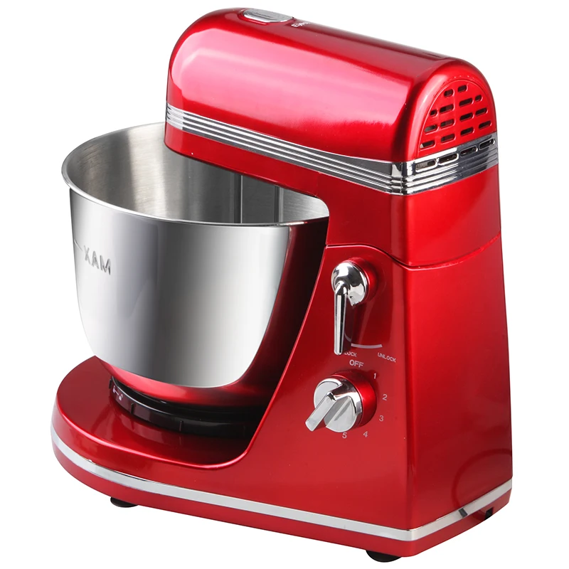 SUS304 Bowl Stand Foods Stand Mixer for Baking Electric Cake Mixer Machine Factory Customization Household Kitchen 3.5L 6 Speeds