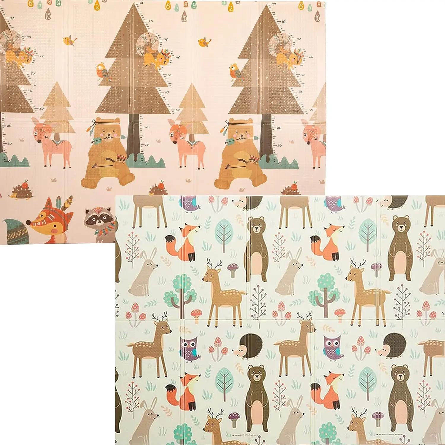 Baby Play Mat Foam Area Rug for Kids Toddler Infant Ultra Thick Folding Large Crawl Mat Non-Slip Playmat for Bedroom