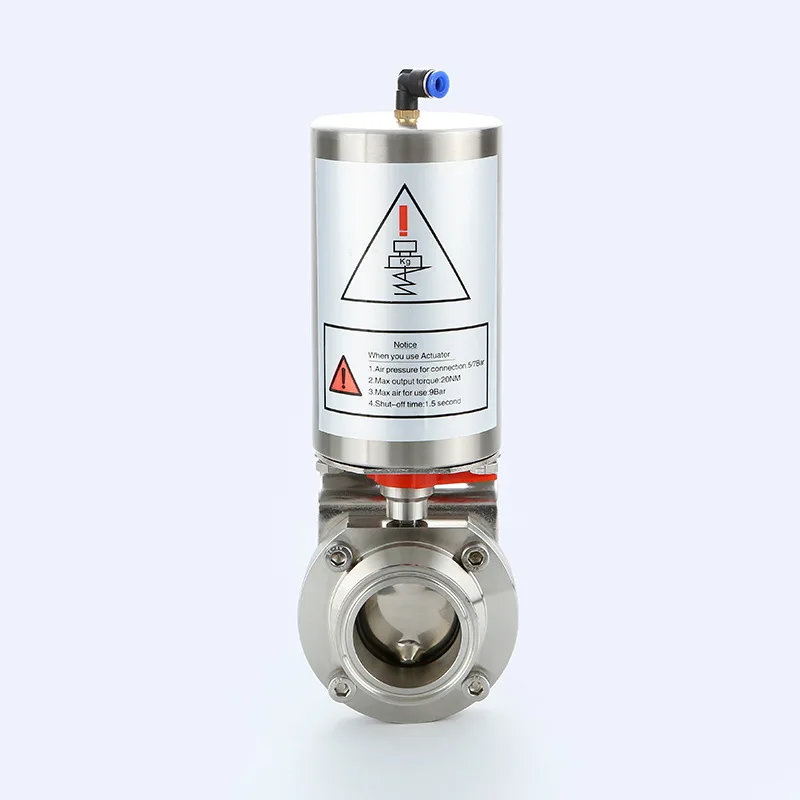 Stainless Steel Quick Release Pneumatic Vertical 1 inch 2 inch Butterfly Valve