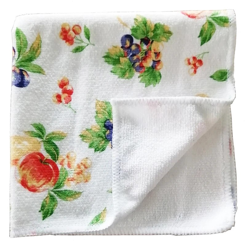 Microfiber household all purpose cleaning cloth with printing