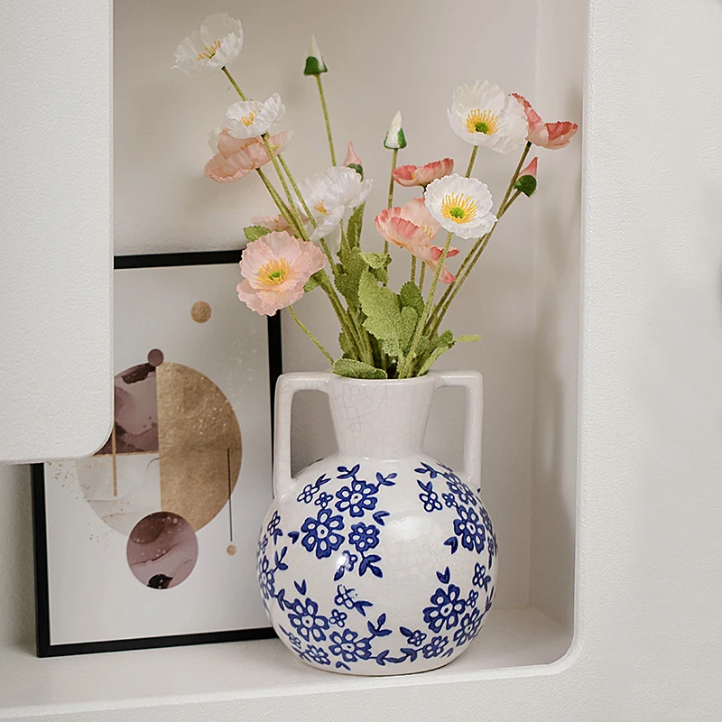 Chinese Style Ceramic Flower Vase Home Blue and White Vase Ceramic Vase For Decoration