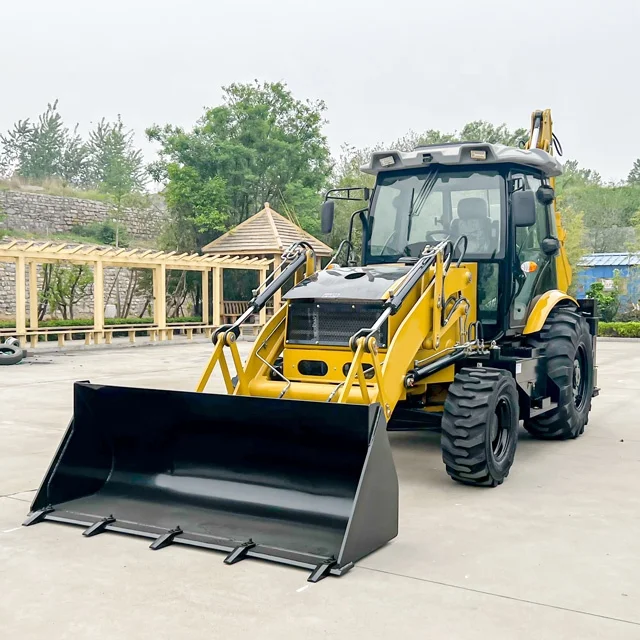 China Factory Free Shipping EPA Engine Backhoe Loader Front loader and backhoe excavator 4x4  For Sale