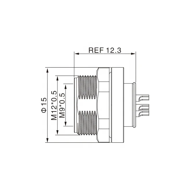 Finecables Waterproof Panel Mount Circular 2 3 4 5 6 7 8 Pin Solder M9 Connectors