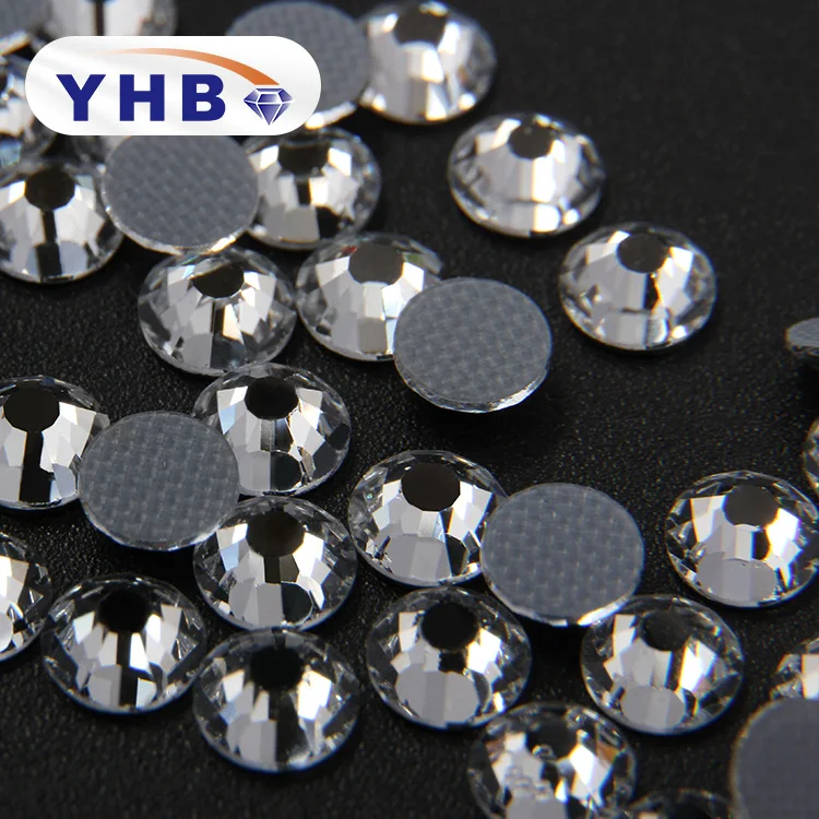  Стразы горячей фиксации YHB оптовая продажа стразы для дизайна ногтей без железа на