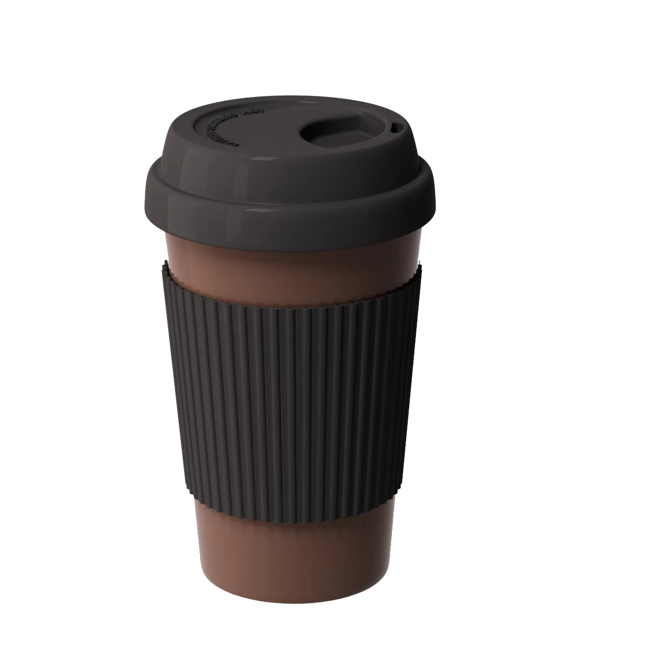 New coffee grounds Mug cup  350ml  Eco green biodegradable reusable Cup With spill proof Silicone Lid