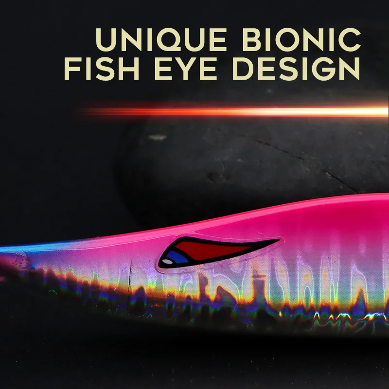 Artificial Fishing Lure Metal 17cm 120g   3D Eyes diamond jig Casting Bait Leurre De Peche  Vertical Jigging Lures