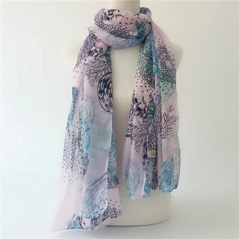 New design Malaysia chiffon printing muslim scarf for women