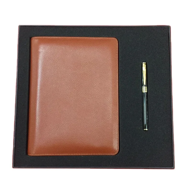 factory price with good quality in pen leather notebook