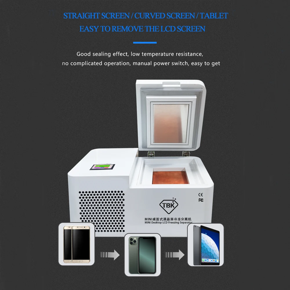 Newest TBK 578 Mini 800w -185 Degree Lcd Mini Separator Freezer Lcd Separating Machine