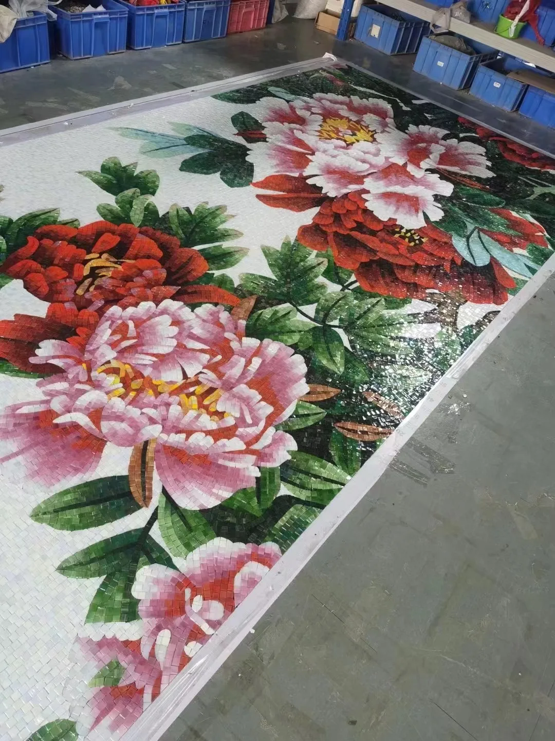 GUCI hand cutting wall picture mural full customize design decoration glass mosaic puzzle