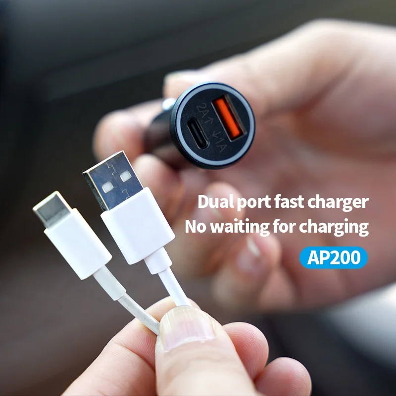 Smart 12V 20W USB Type-c Port findmy anti lost airtags electric EV phone Fast charging car charger air tag airtag
