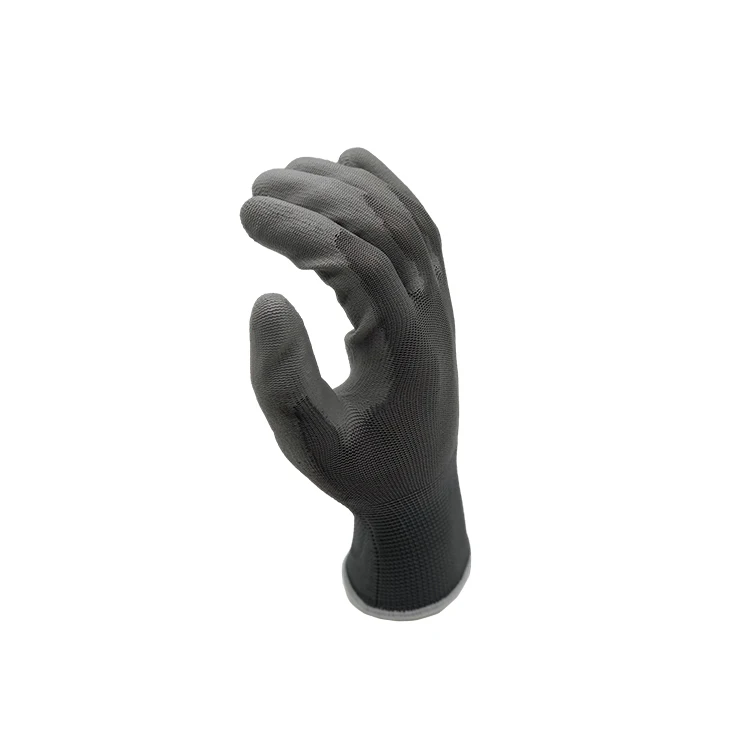 Cheap High Quality Waterproof Anti-slip PU Coating Polyester Lining Safety Work Garden Gloves