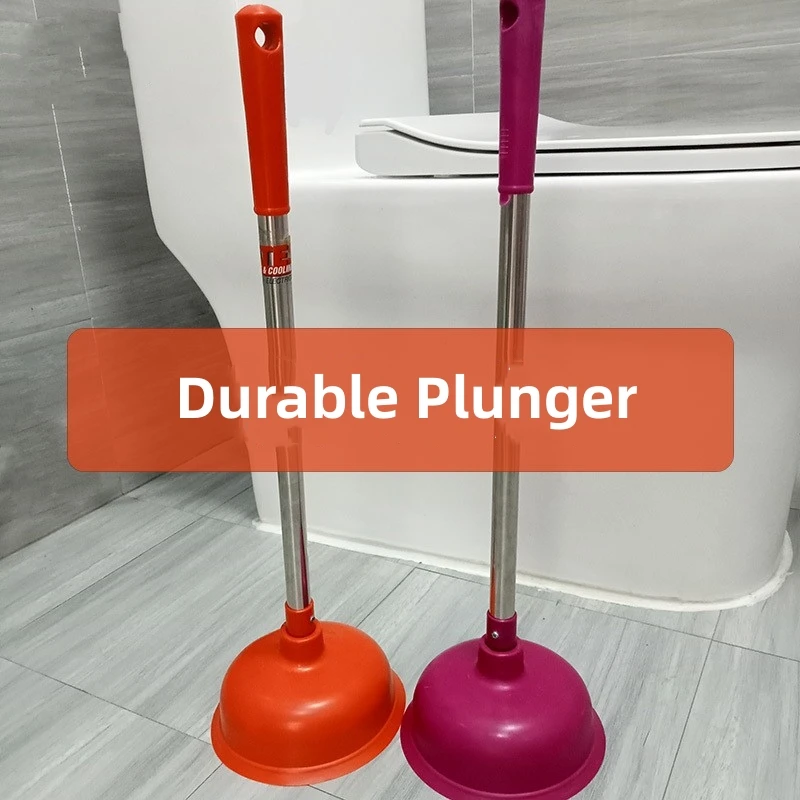 Plunger Toilet Sink Drain Bathroom Kitchen Clogged For Toilets Sinks Drains With Handle Wooden Plastic Rubber Cup Suction Power