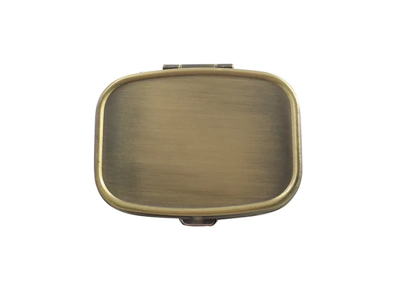 Retro Pill Case Pill Box Pocket 2 Compartment Medicine Case Vitamin Pill Organizer for Pocket Purse and Travel Gifts