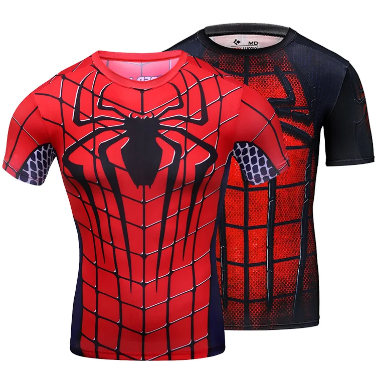 Cody Lundin Black Spiderman Custom Shirt Polyester Spandex Short Sleeves Compression T Shirt