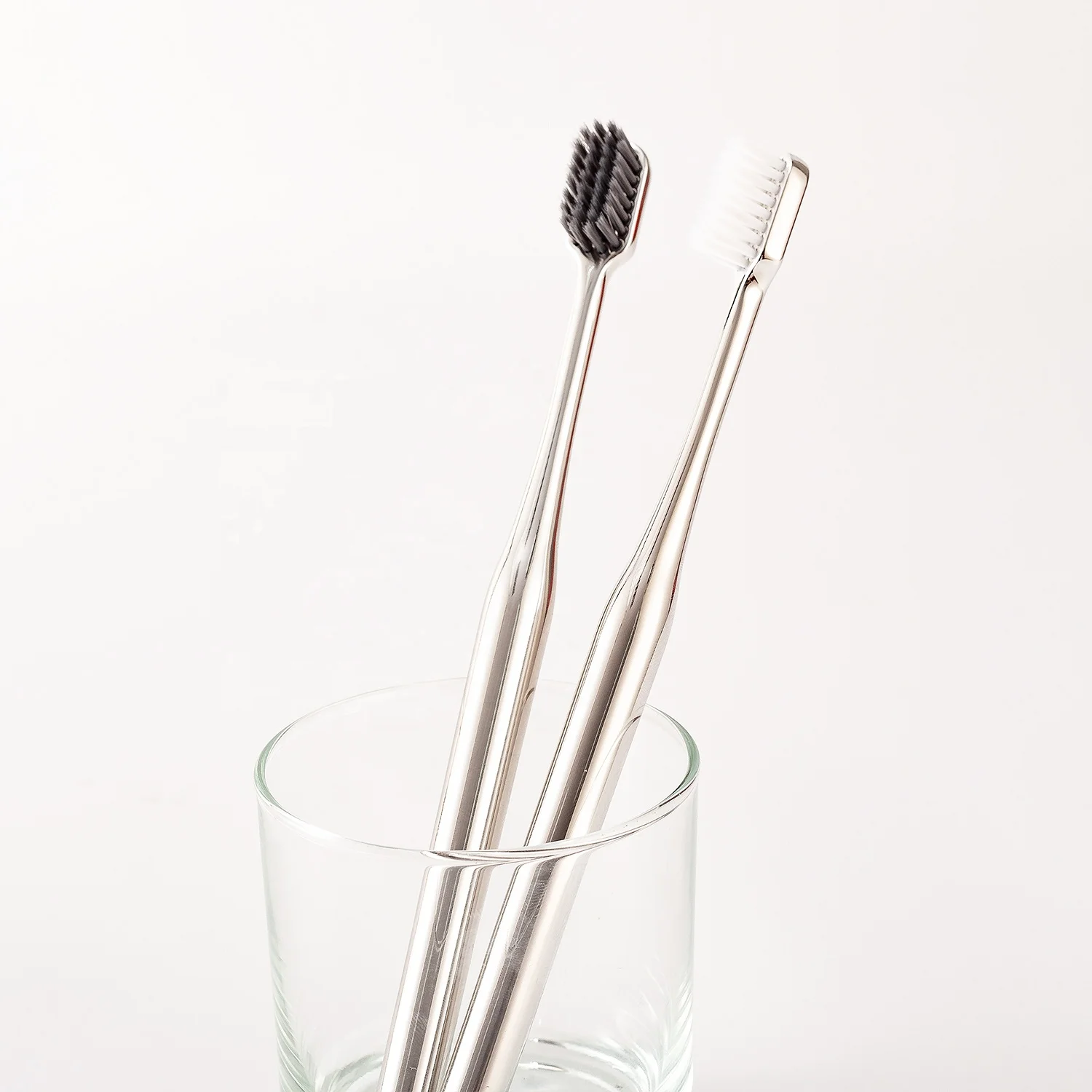 2021 New arrival hot selling professional silver handle adult toothbrush