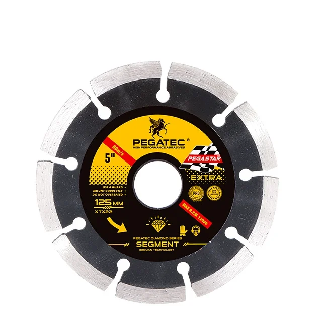 PEGATEC 5' 125mm cold press segmented diamond cutting blade