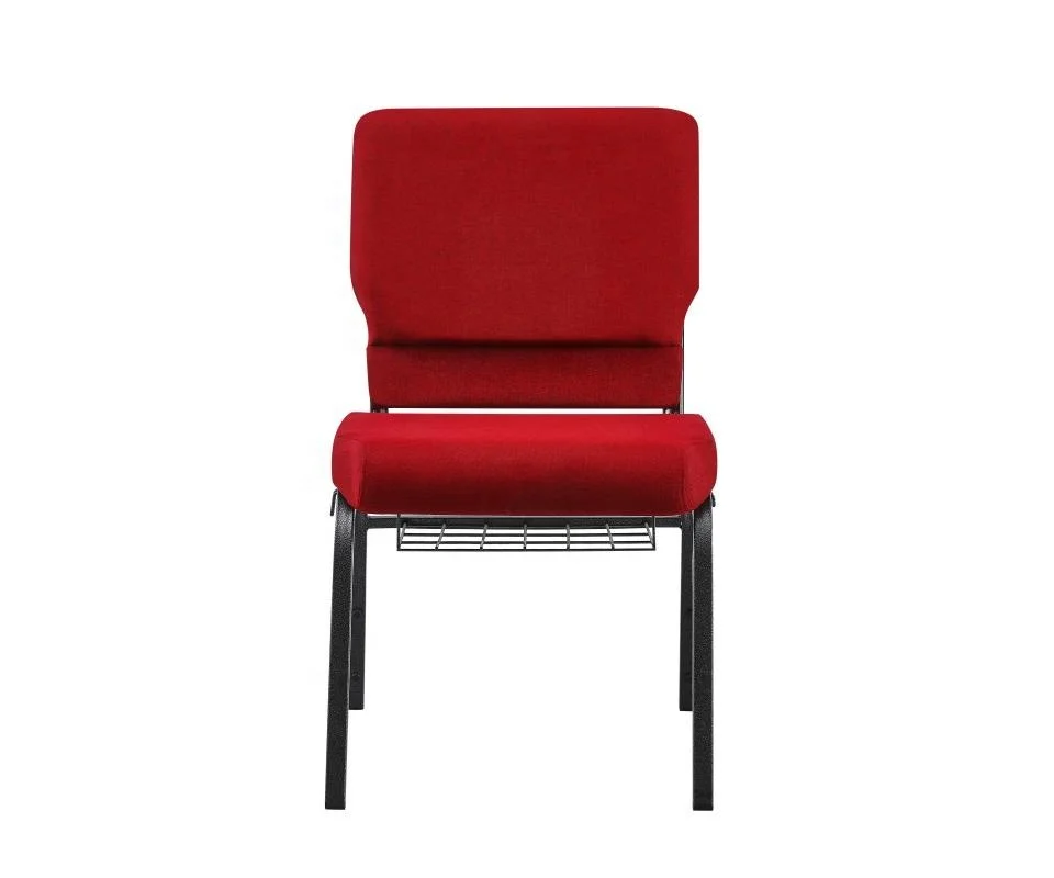 Красные новые взаимосвязанные церковные стулья из Китая церковный стул с книжной полкой