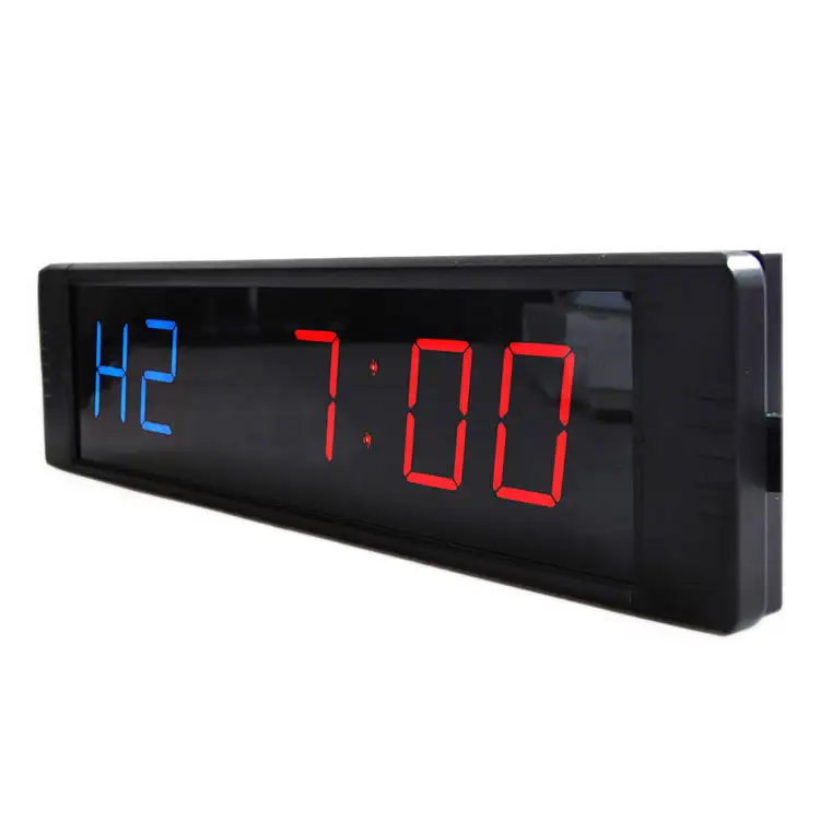 YIZHI GI2B+1R Wholesale Mini Portable 1 Inch 6 digit Remote Digital Led Clock Gym Crossfit Timer