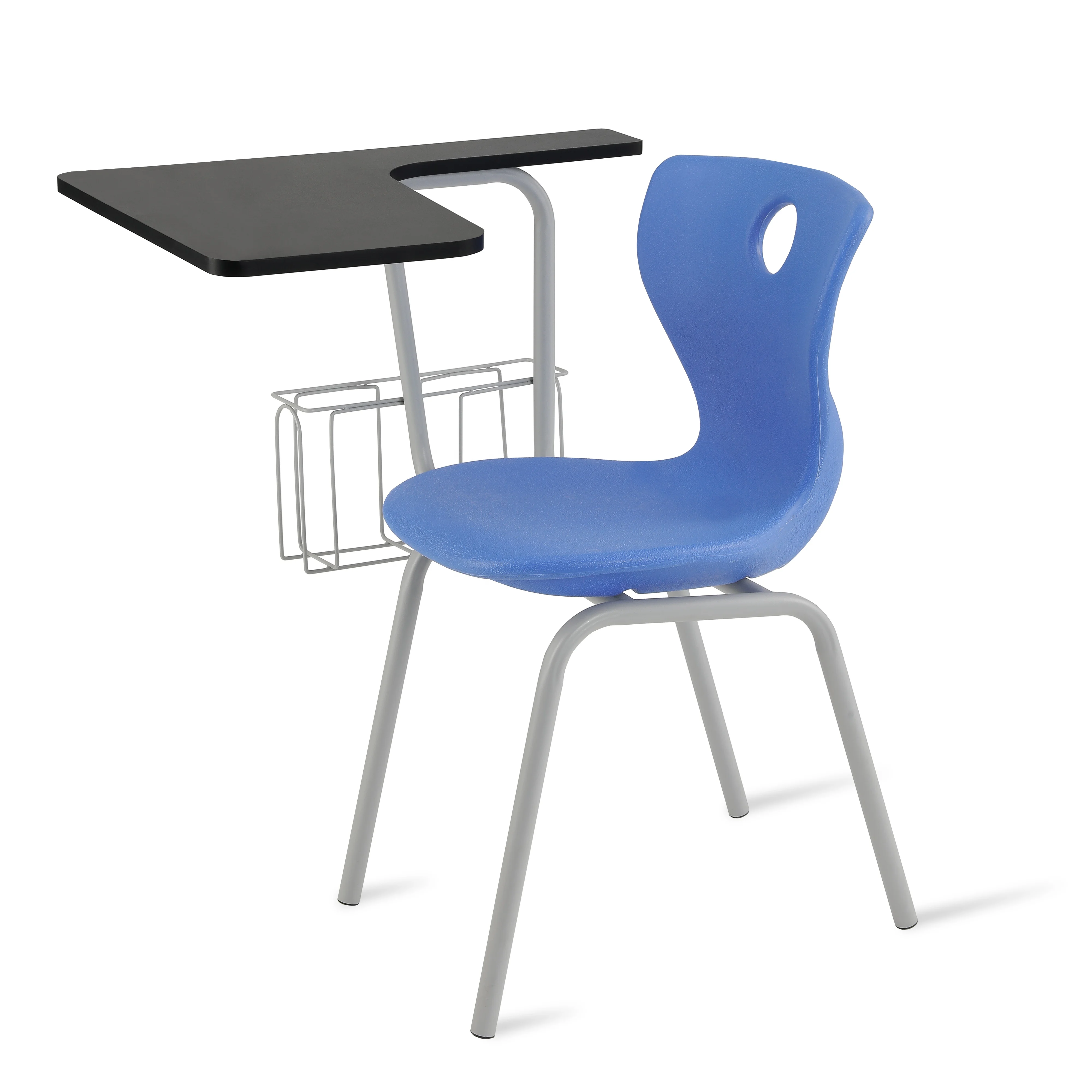 Modern Design School Training Chair with Table Factory Price Plastic Student Desk Chair Set with Writing Tablet Wood