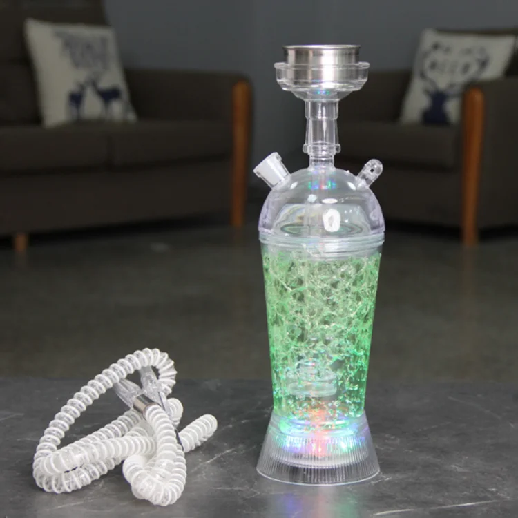 Wholesale Tumbler Cup Plastic Led Car Shisha Hookah Portable Hookah