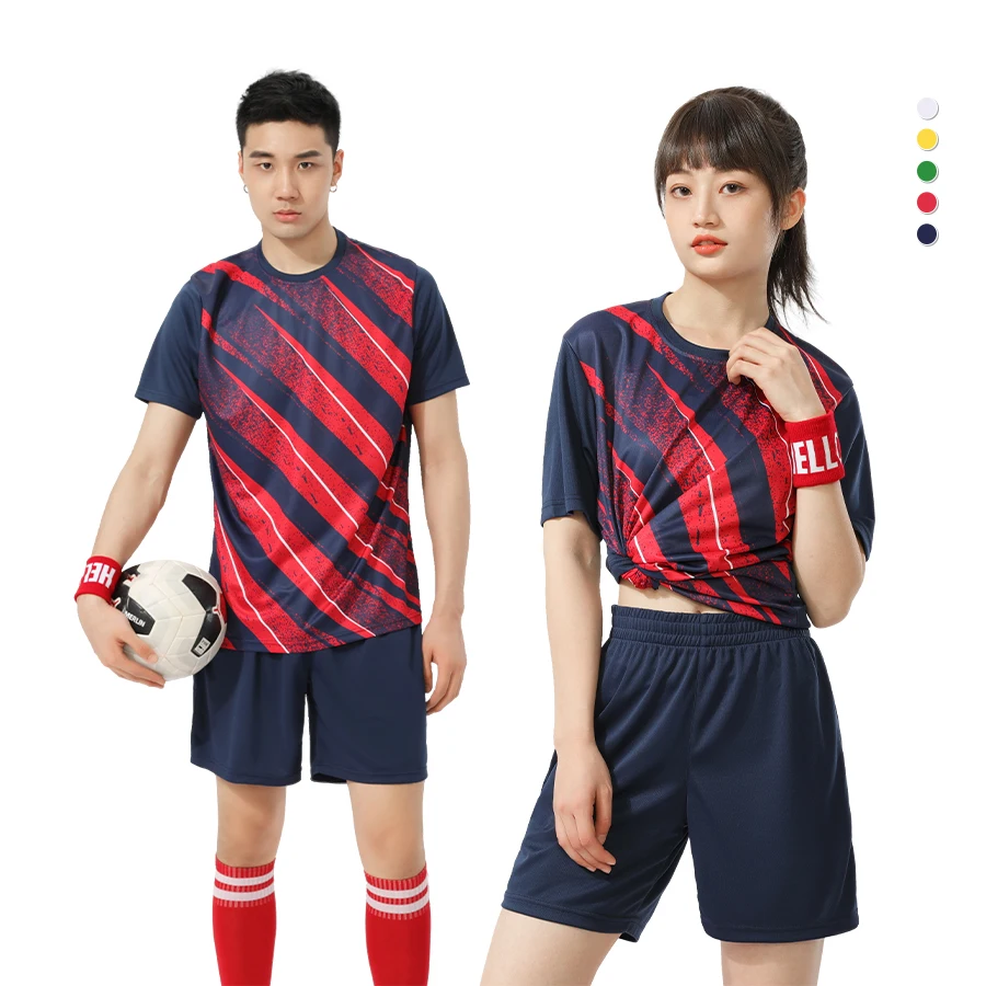 Custom Logo Sublimated Team Training Kits Shorts Shirt Full Sets Uniforms Football Jerseys Soccer Wear For Men
