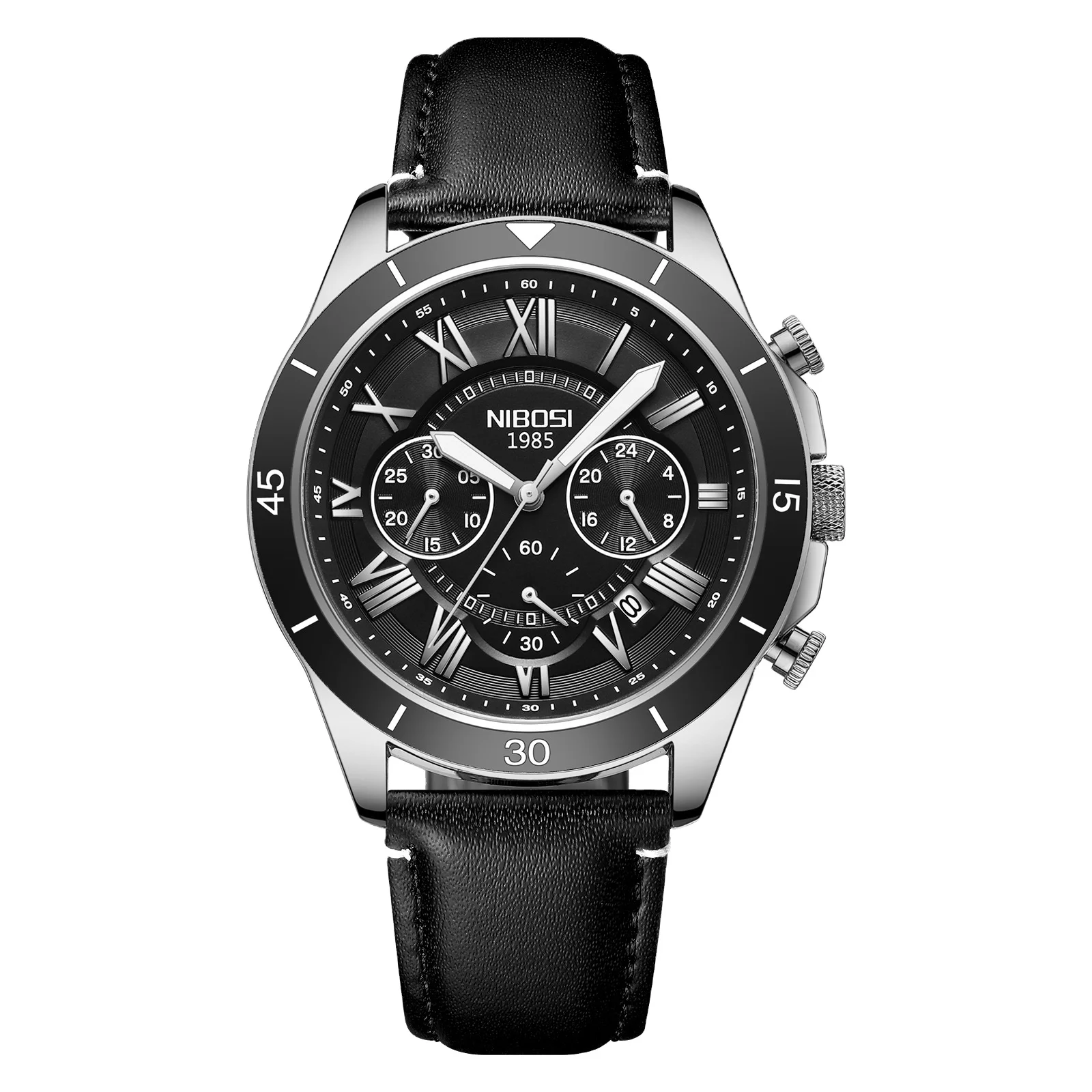 exquisite beauty Top brand 2652 multifunctional three eye 24-hour indicator alloy quartz movement water resistant watch for men