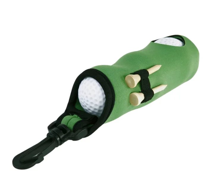 
Custom Printed Neoprene Golf Ball Pouch With Clip And Ball And Tee 