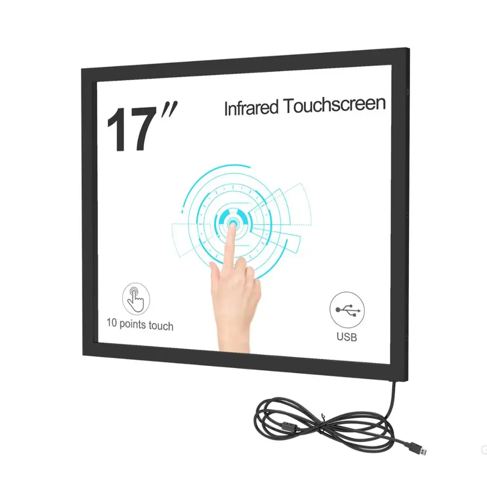 
GreenTouch 17 inch 10 points ir multi sensor touch screen panel overlay kits 