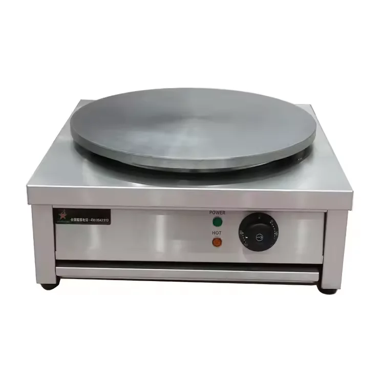 Factory Price Non-Stick Crepe Maker Egg Pancake Making Machine Commercial Single Plate Snack Machine