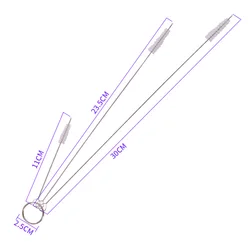 Wholesale custom reusable bottle straw stainless steel metal straw brush