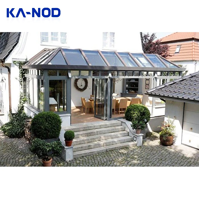 Latest Design Prefab Glass Garden House Sunroom with aluminum extrusion profile prefab sunroom