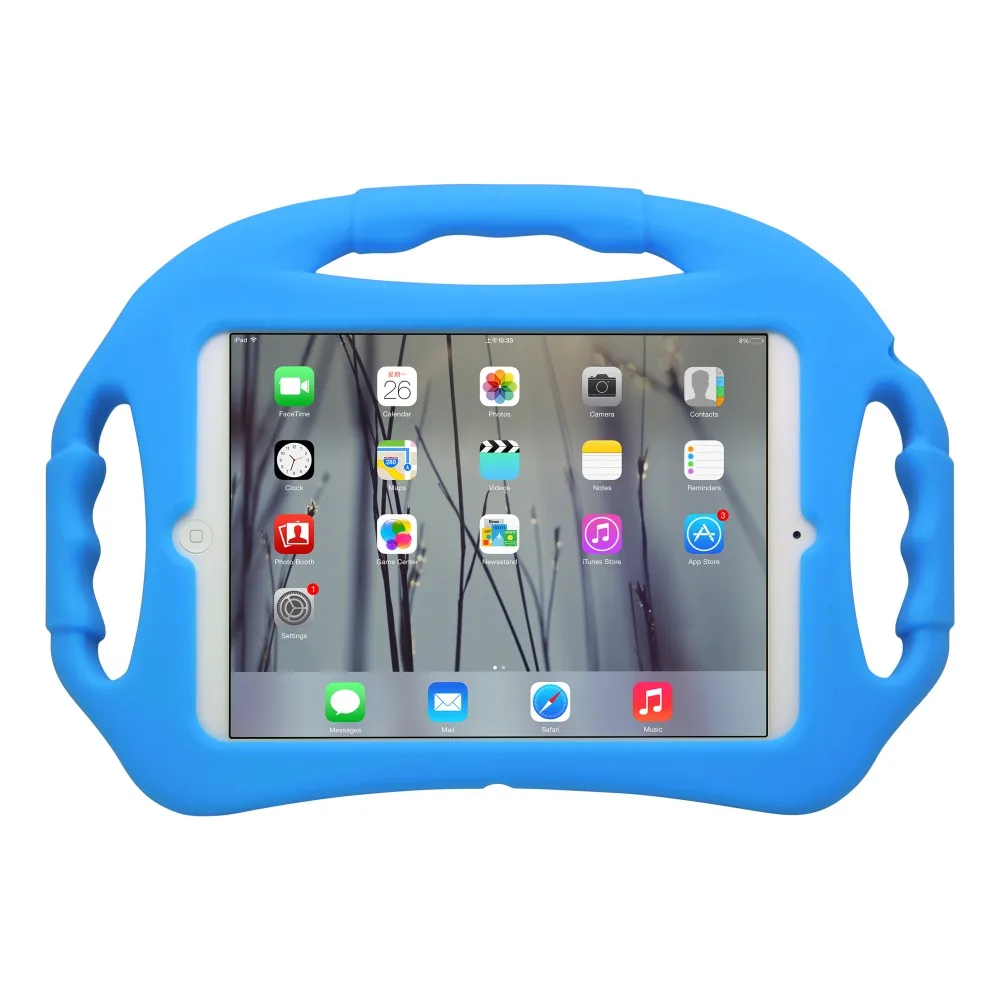 OEM планшеты чехол для детей милые силиконовой резины Прочный чехол с ручкой iPad Air2/pro9.7
