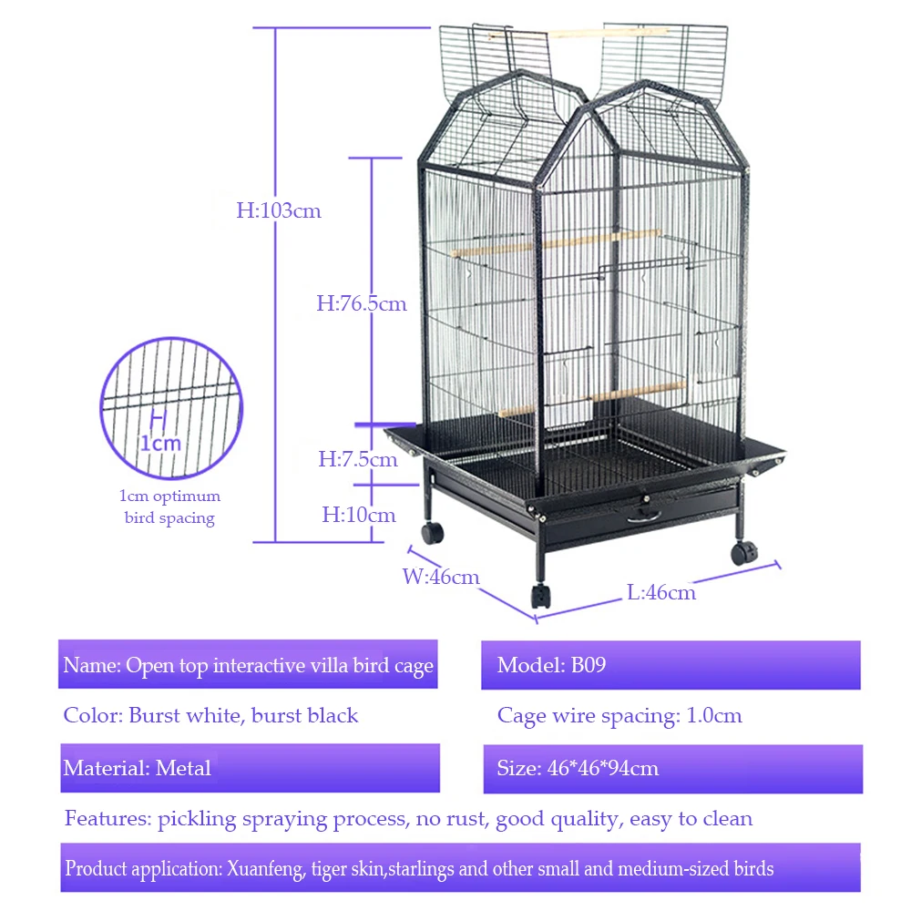 Hot Sale Wire Mesh Small Bird Cage Parrot Cages For Sale