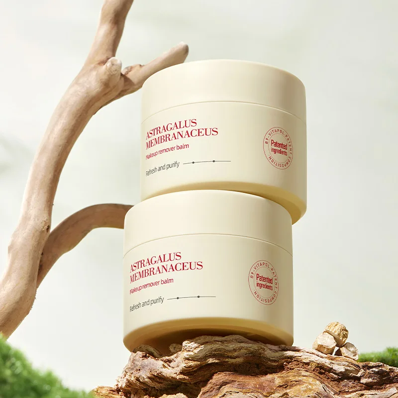 Wholesale Deep Cleansing Cream Melting Ast Emulsifying Full Face Eye Lip Facial Natural Vegan Astragalus Makeup Remover Balm